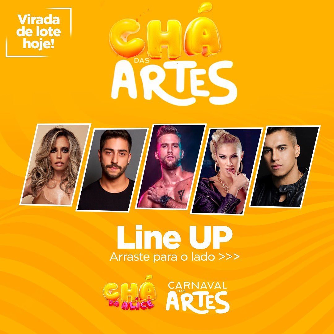 Olha só a seleção de Dj's do Chá das Artes, a MAIOR festa do carnaval que você vai ver!! 🏽Hoje tem virada de lote! Então corre pra garantir os últimos ingressos do lote atual ️ TERÇA DE CARNAVAL 2023 ️🗓 21 de fevereiro Rio de Janeiro Atrações: Ludmilla, Pabllo Vittar, Glória Groove, Lexa e Ainda: Anne Louise , Nat Valverde, Bruno Moutinho, Erik Vilar e Filipe Guerra.🎟 Link de vendas na bioChadasartes #Festival #Carnaval #RJ #CarnavalRJ